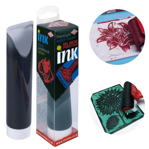 Farba graficzna tusz do linorytu Essdee Premium CZARNA 100ml do linoleum