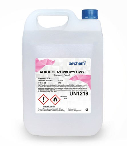 ALKOHOL IZOPROPYLOWY IZOPROPANOL IPA 5L