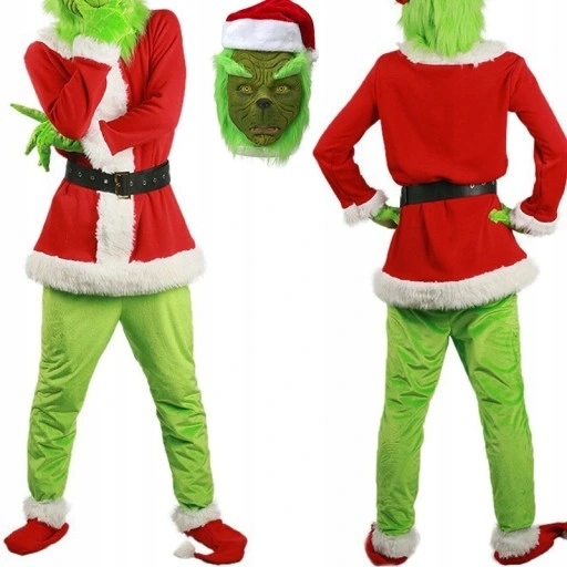 Grinch dla dorosłych Kostium świąteczny i MaskaXL