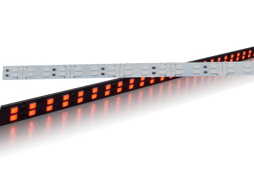 Sztywna taśma LED czerwona 5730 72 led 0,5 m aluminiowa