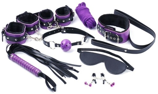 GUILTY TOYS Zestaw BDSM czerwony 8 elementów SEKS
