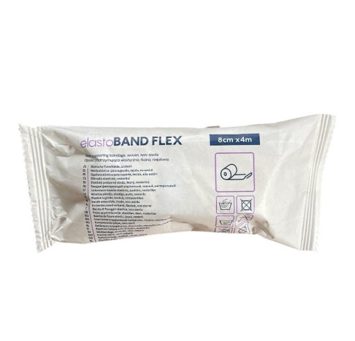BANDAŻ ELASTYCZNY OPASKA TKANA Z ZAPINKĄ 8cm x 4m