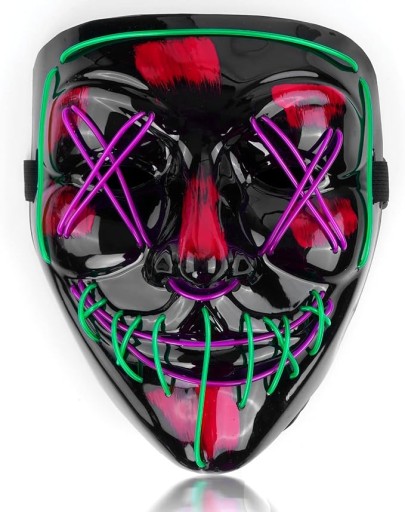 SOUTHSKY MASKA HALLOWEEN LED ZIELONY