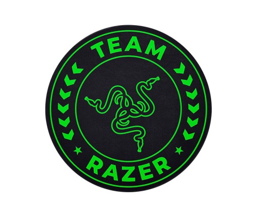 Duży okrągły dywan pod fotel dla graczy Team Razer