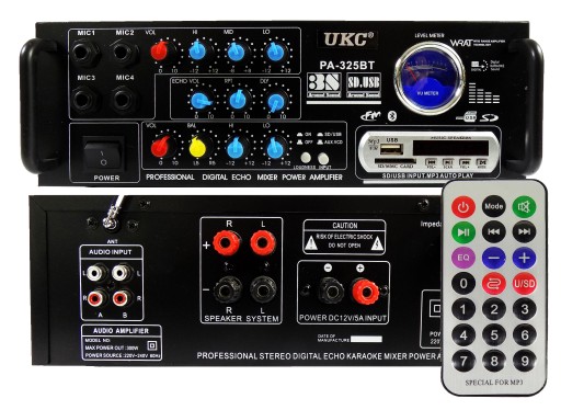 AMPLITUNER WZMACNIACZ STEREO BLUETOOTH FM KOREKTOR