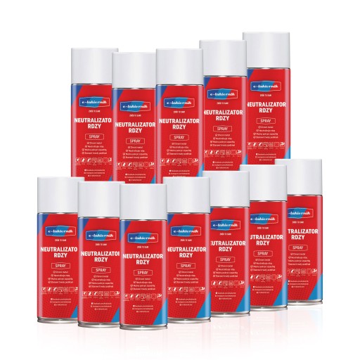 12x Neutralizator Rdzy Spray Odrdzewiacz Epoksydowy 200ml e-lakiernik