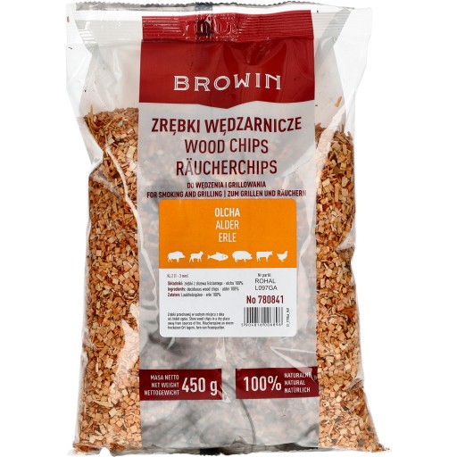 Zrębki do wędzarni BORNIAK BROWIN OLCHA 450g kl. 2
