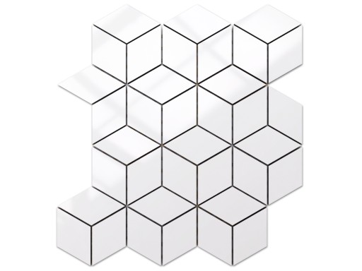 MOZAIKA DIAMOND ROMB WHITE BIAŁA ALASKA POLER