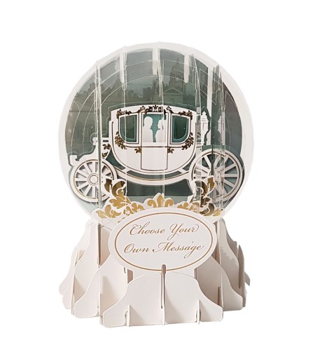 kartka ślubna snow globe 3D Ślub Pamiątka Prezent