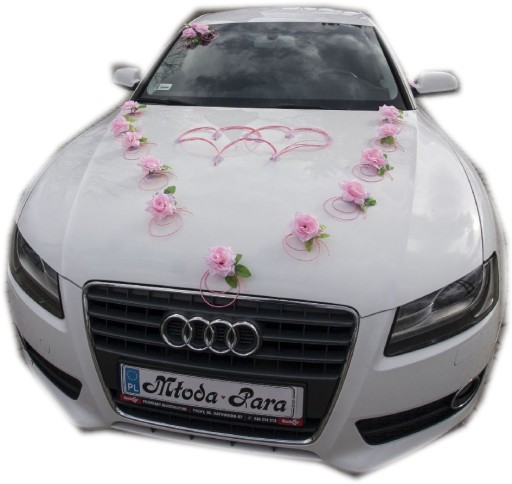 XXL Dekoracja samochodu OZDOBY NA AUTO ŚLUB 145