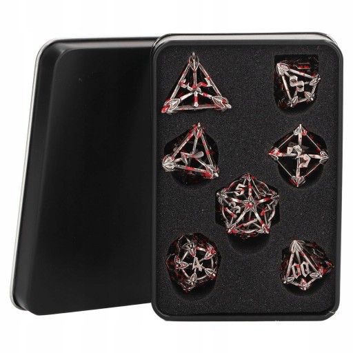 7 SZT KOSTKI KOŚCI WIELOŚCIENNE DO GRY DUNGEONS AND DRAGONS ZESTAW