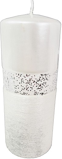 OZDOBNA BIAŁA ŚWIECA QUEEN 18 cm ARTMAN ŚWIECA
