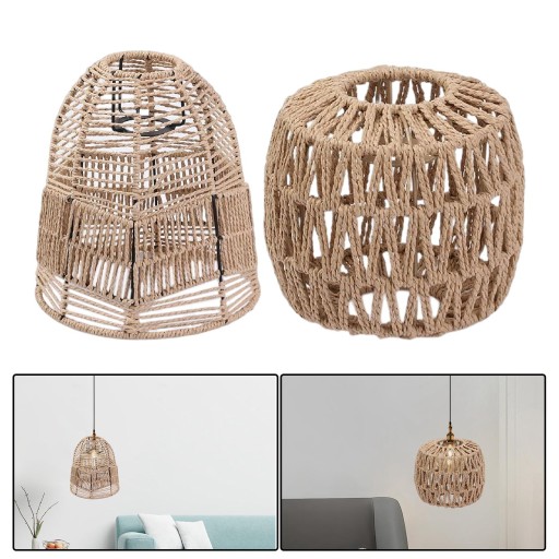 Tkany abażur rattanowy klosz lampy wiszącej tylko!