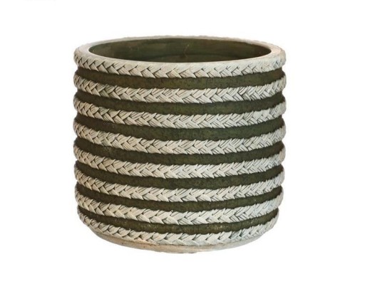 OSŁONKA DONICZKA 10CM STYL BOHO OLIWKOWA