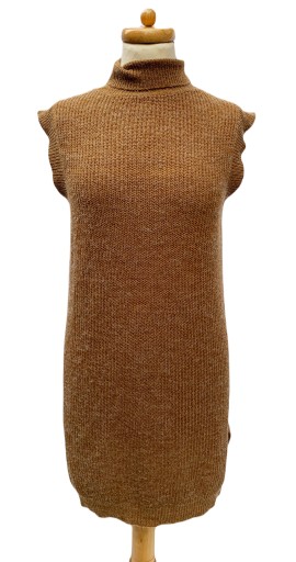 Golf Sweter Bluzka Ichi S 36 Brązowy Brąz Akryl