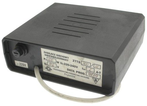 Zasilacz sieciowy niestabilizowany 100W 12V 230V