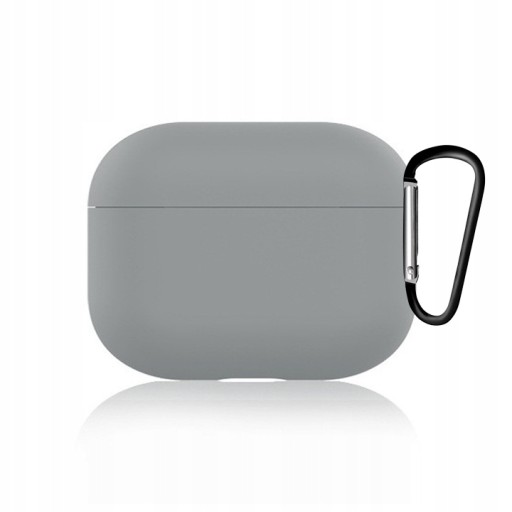 ETUI DO AIRPODS 3 Z KARABINKIEM - SZARY