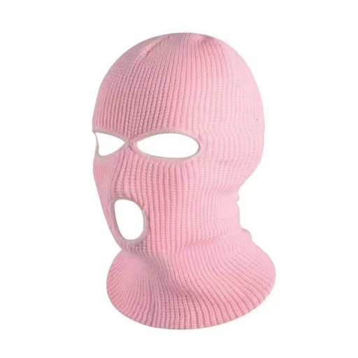 CZARNA KOMINIARKA BALACLAVA MASKA 3 OTWORY HIT