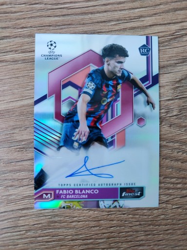 Fabio Blanco Topps autograf auto Chrome Finest FC Barcelona