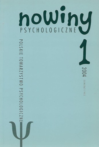 Nowiny psychologiczne 1 z 2004 [spis]