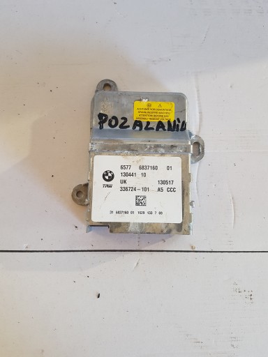BMW 2 F45 SENSOR MODUŁ PODUSZEK 6837160