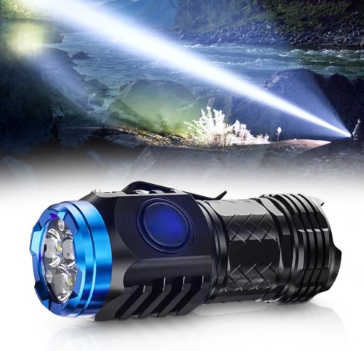 Three-Eyed Monster Mini Flash Super Power Flashlight, Rechargeable