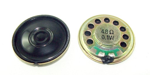GŁOŚNIK 0.1W 4,8 Ohm MEMBRANA PLASTIKOWA 30mm