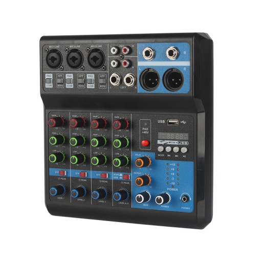 MIKSER AUDIO MUZYCZNY USB BLUETOOTH DJ 5-KANAŁOWY
