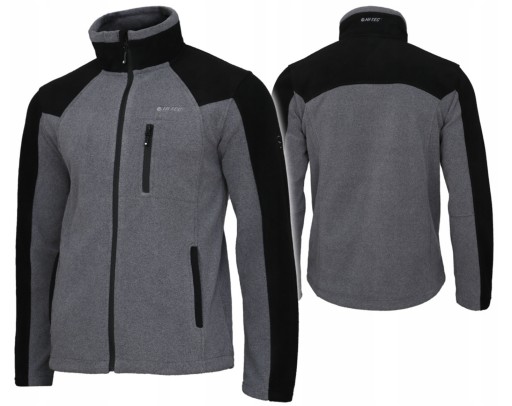 Polar bluza polarowa rozpinana bez kaptura męska Hi-Tec Monar - Szary L