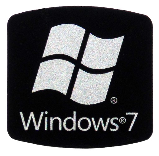 Naklejka WINDOWS 7 BLACK 18x18mm [133]