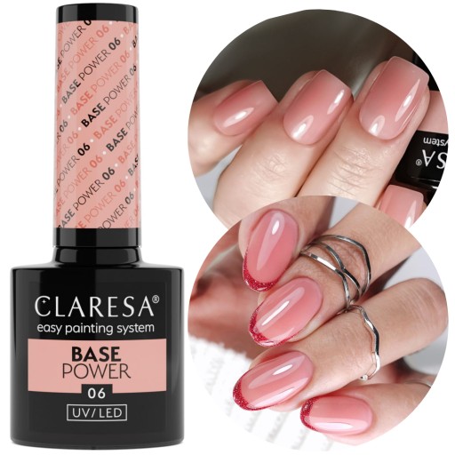 Claresa Baza hybrydowa do paznokci POWER 06 base coat cover baza budująca