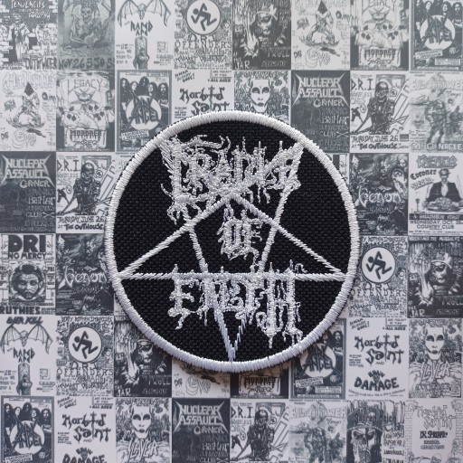 \W/ - NASZYWKA HAFT - CRADLE OF FILTH - LOGO BIAŁE - 7 x 7 CM - BLACK METAL