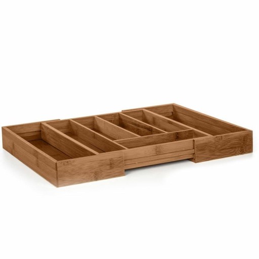 Wkład SZUFLADY Bambusowy Organizer na Sztućce Duży 45cm Bambus