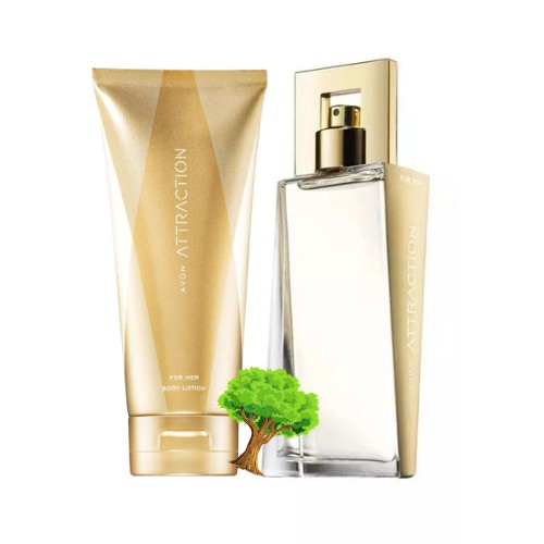 *AVON* WODA ATTRACTION DLA NIEJ 50 ML + BALSAM 150