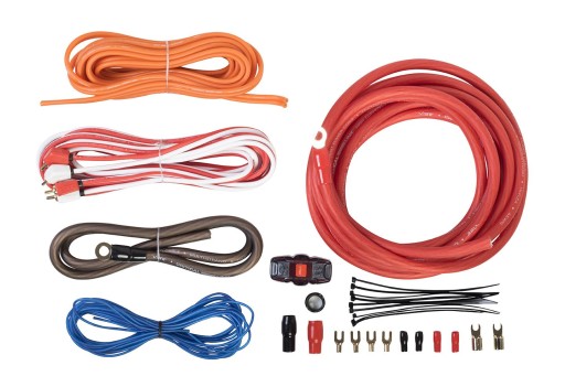 Zestaw Kabli Przewody do montażu wzmacniacza RCA 5M 21mm2 VIBE CL4AWKT-V7