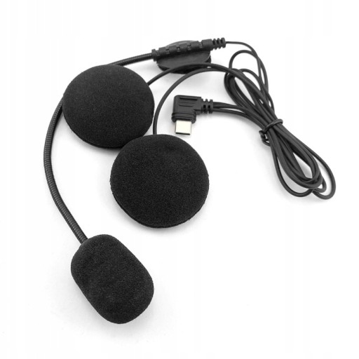 ZESTAW SŁUCHAWKOWY Z MIKROFONEM USB C INTERKOM EJEAS V4 PLUS V7 KASK MOTOR