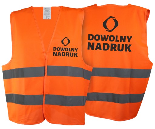 KAMIZELKA ODBLASKOWA Z NADRUKIEM PRZÓD I TYŁ 3XL