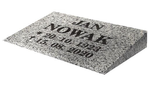 Tablica Granitowa nagrobna Poduszka na nagrobek STRZEGOM 30x20