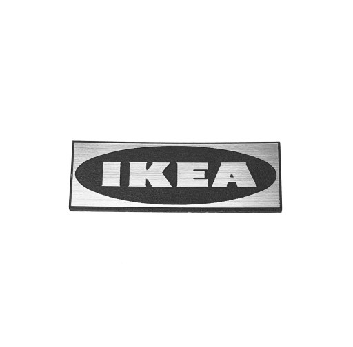 Naklejka Emblemat IKEA srebrna 40x14mm