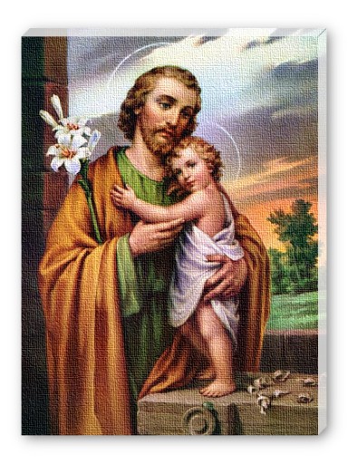 Mały obraz na płótnie Święty Józef Jezus płótno