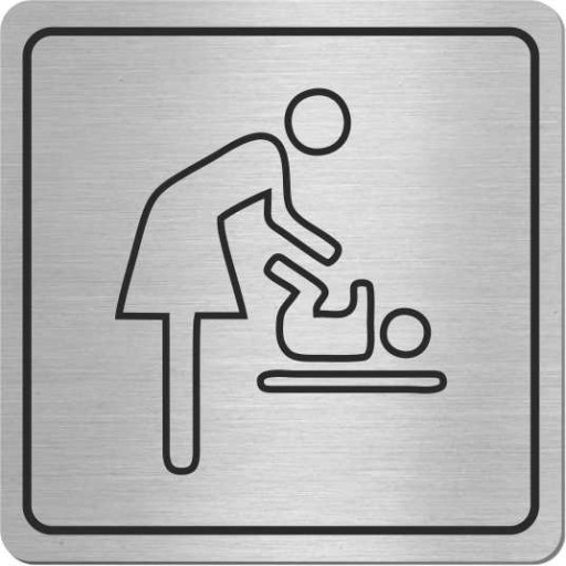 Tabliczka PRZEWIJAK piktogram inox STAL NIERDZEWNA