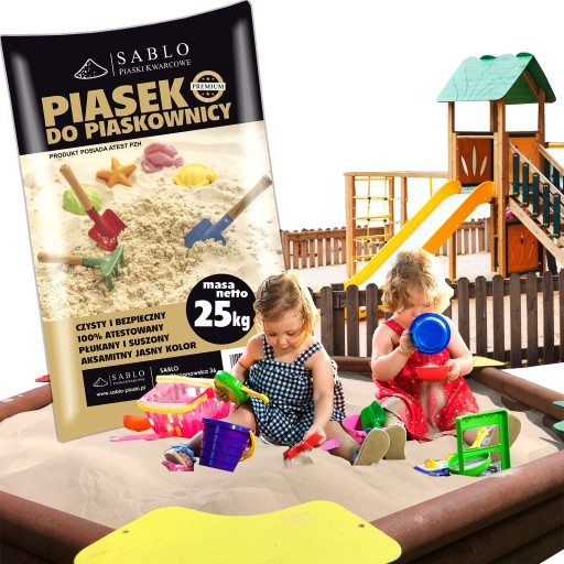 PIASEK PIASKOWNICY DZIECI DELIKATNY Atest PZH 25kg