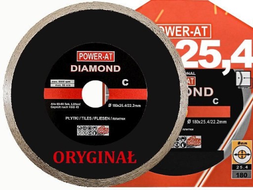 Tarcza diamentowa ciągła do cięcia kafli płytek ceramiki glazury 180x25,4