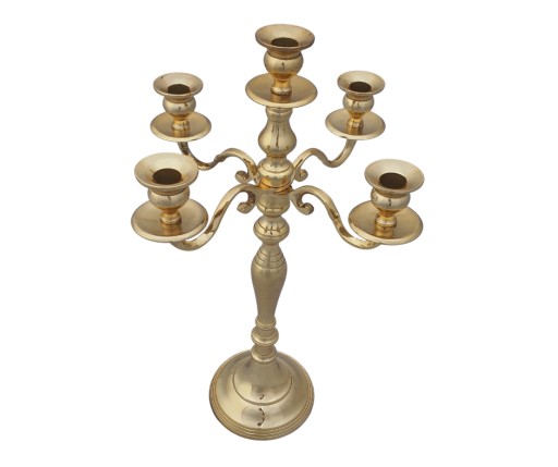 Świecznik 5 ramion / 120 cm/ złoty