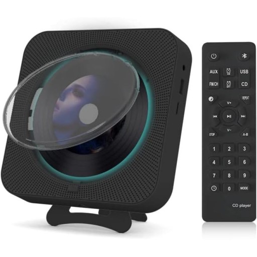 PRZENOŚNY ODTWARZACZ CD BLUETOOTH HiFi GŁOŚNIKI,AUX,FM RADIO,KARTA MICRO-SD