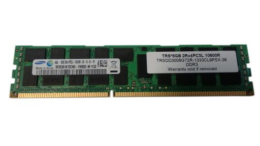 Samsung 8GB 2RX4 PC3L-10600R M393B1K70CH0-YH9Q5