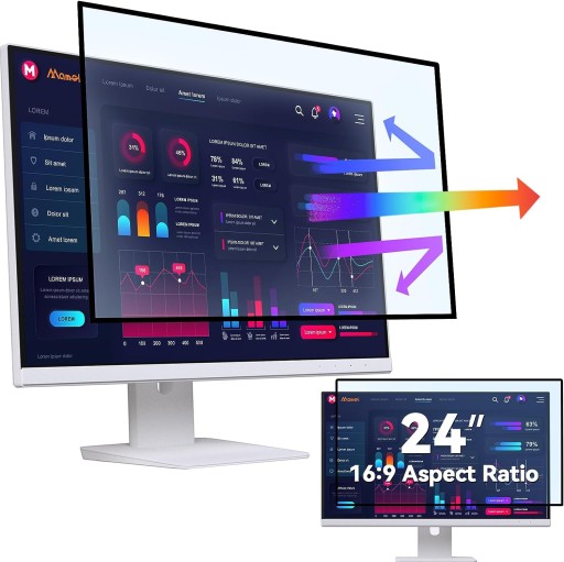 FILTR PRZECIWODBLASKOWY DO MONITORÓW 24 CALI 16:9