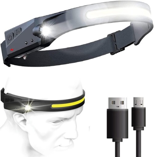 LATARKA CZOŁOWA CZOŁÓWKA AKUMULATOR LED USB 41 LED
