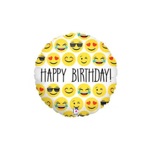 Balon foliowy Happy Birthday Emotki 18