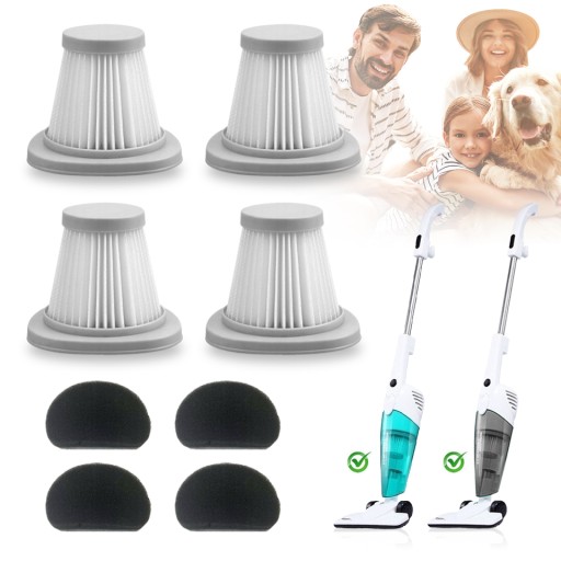 4 Szt Filtr + nić filtracyjna do odkurzacza Deerma DX118C DX128C